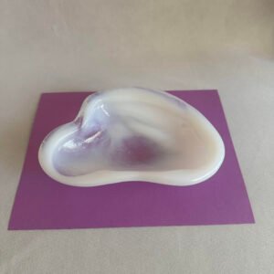 Blenko Glass White Opalescent Ashtray