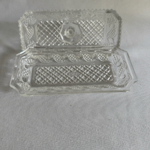 Vintage pressed glass butterdish