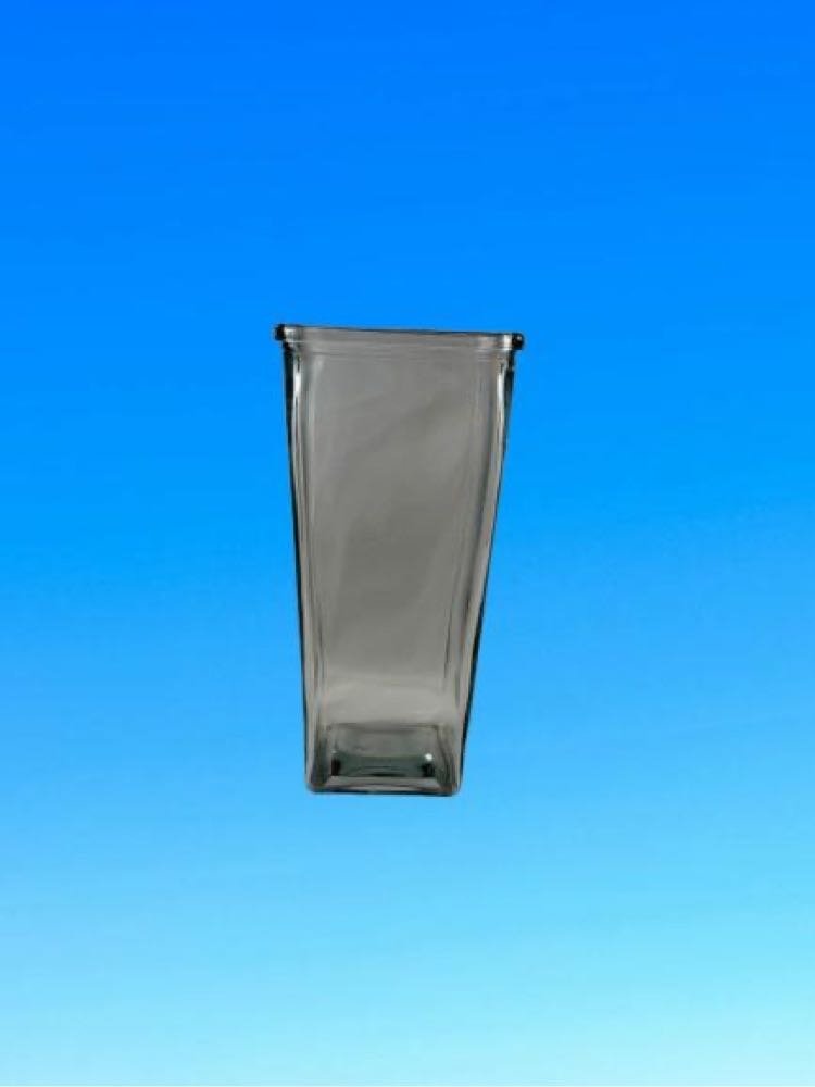 Vintage Clear Square High-Quality Glass Vase - Image 2