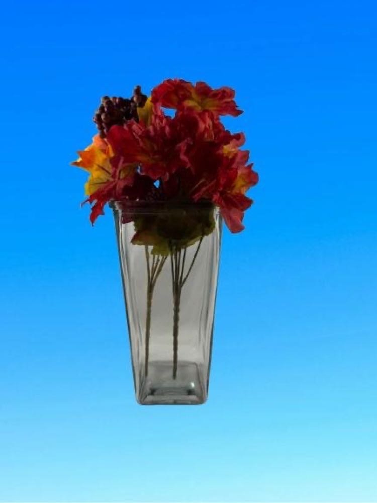 Vintage Clear Square High-Quality Glass Vase